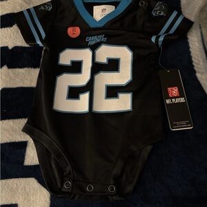 Carolina Panthers Baby Onesie size 3-6 months Christian McCaffrey # 22